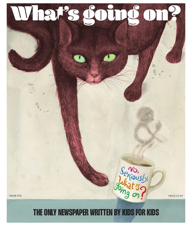 Cover of Issue 012, a cat stepping over a mug